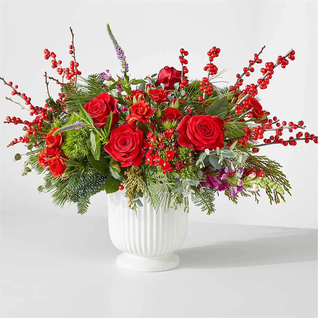 Big Red Bow Bouquet – Liberty Flower Farm, Forest VA