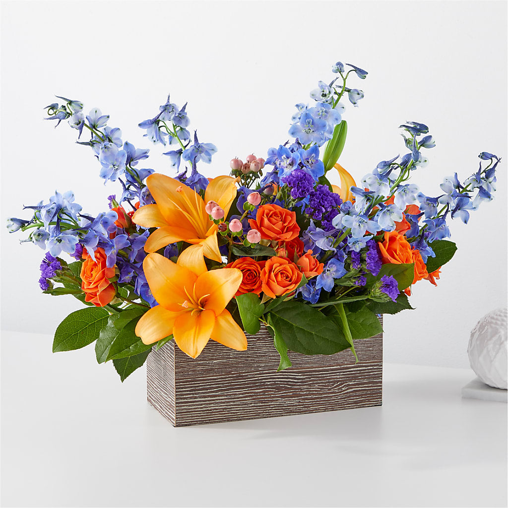 Radiant Citrus Box Bouquet – Liberty Flower Farm, Forest VA