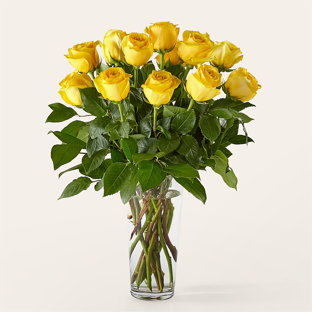 Long Stem Yellow Rose Bouquet – Liberty Flower Farm, Forest VA