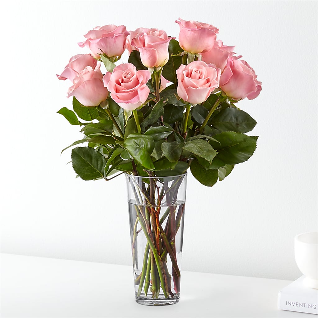 Long Stem Pink Rose Bouquet – Liberty Flower Farm, Forest VA