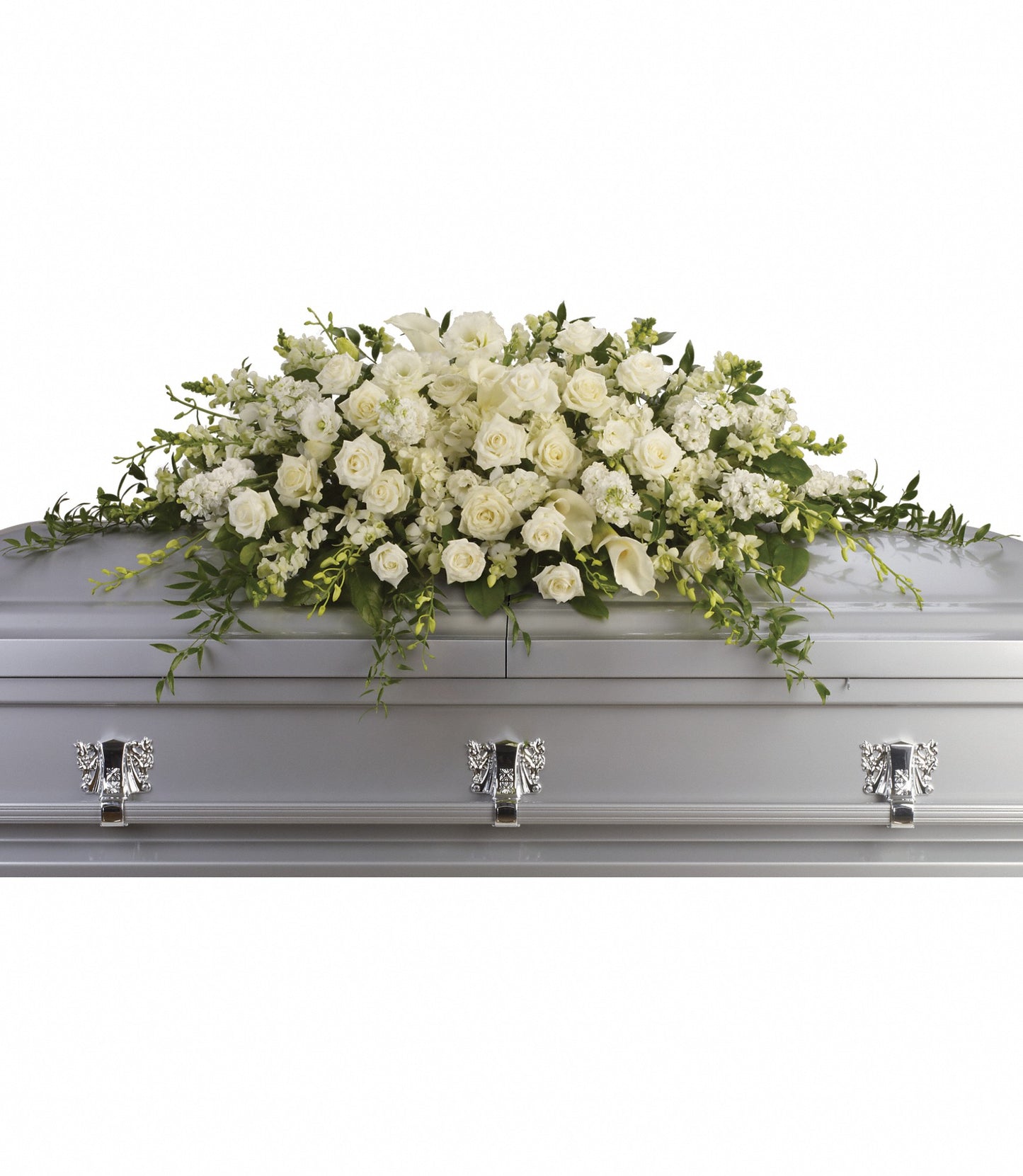 Purity and Peace Casket Spray – Liberty Flower Farm, Forest VA