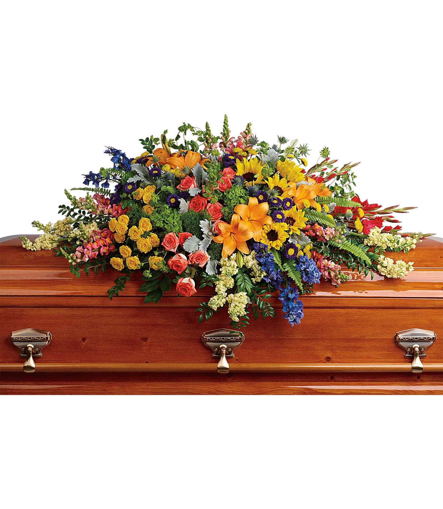 Colorful Reflections Casket Spray – Liberty Flower Farm, Forest VA