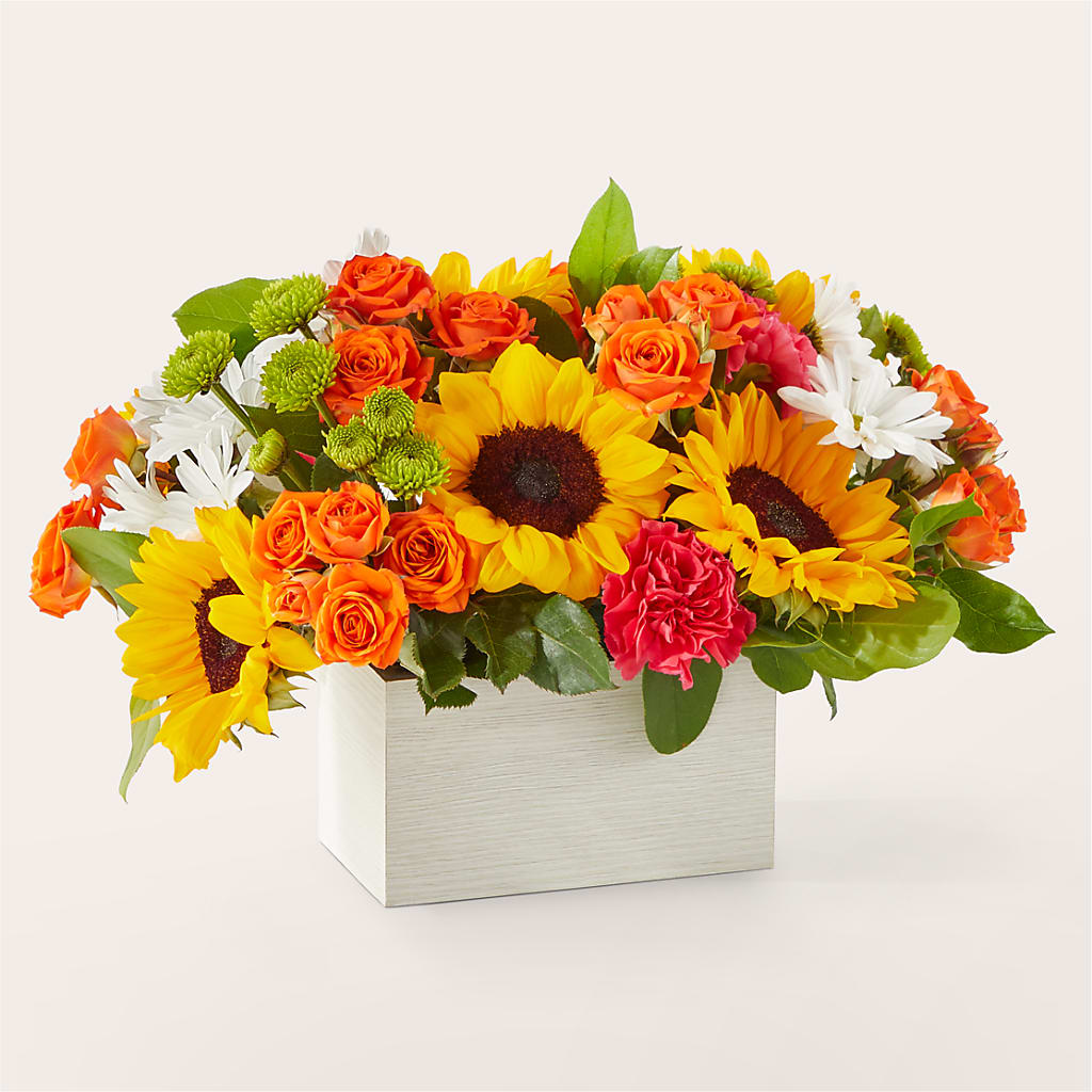 Sun-drenched Blooms Box Bouquet – Liberty Flower Farm, Forest VA