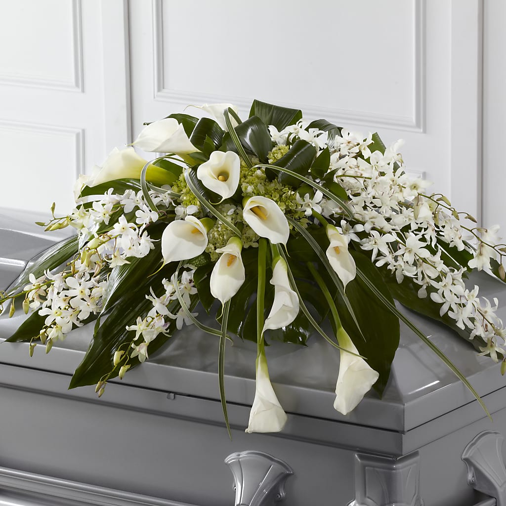 Angel Wings Casket Spray – Liberty Flower Farm, Forest VA