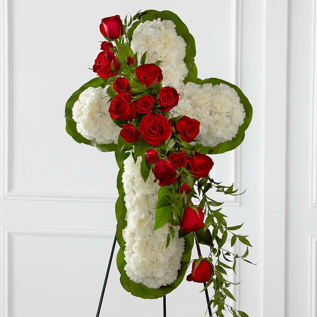 Floral Cross Easel – Liberty Flower Farm, Forest VA