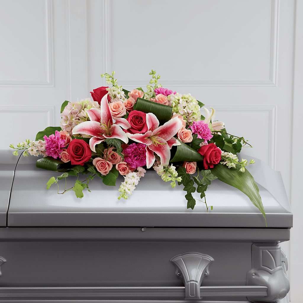 Splendid Grace Casket Spray – Liberty Flower Farm, Forest VA