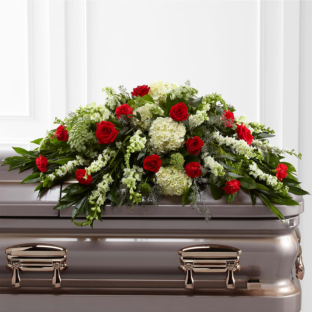 Sincerity Casket Spray – Liberty Flower Farm, Forest VA