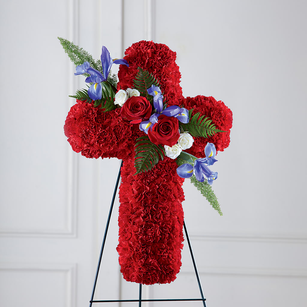Faithful Hero Floral Cross – Liberty Flower Farm, Forest VA