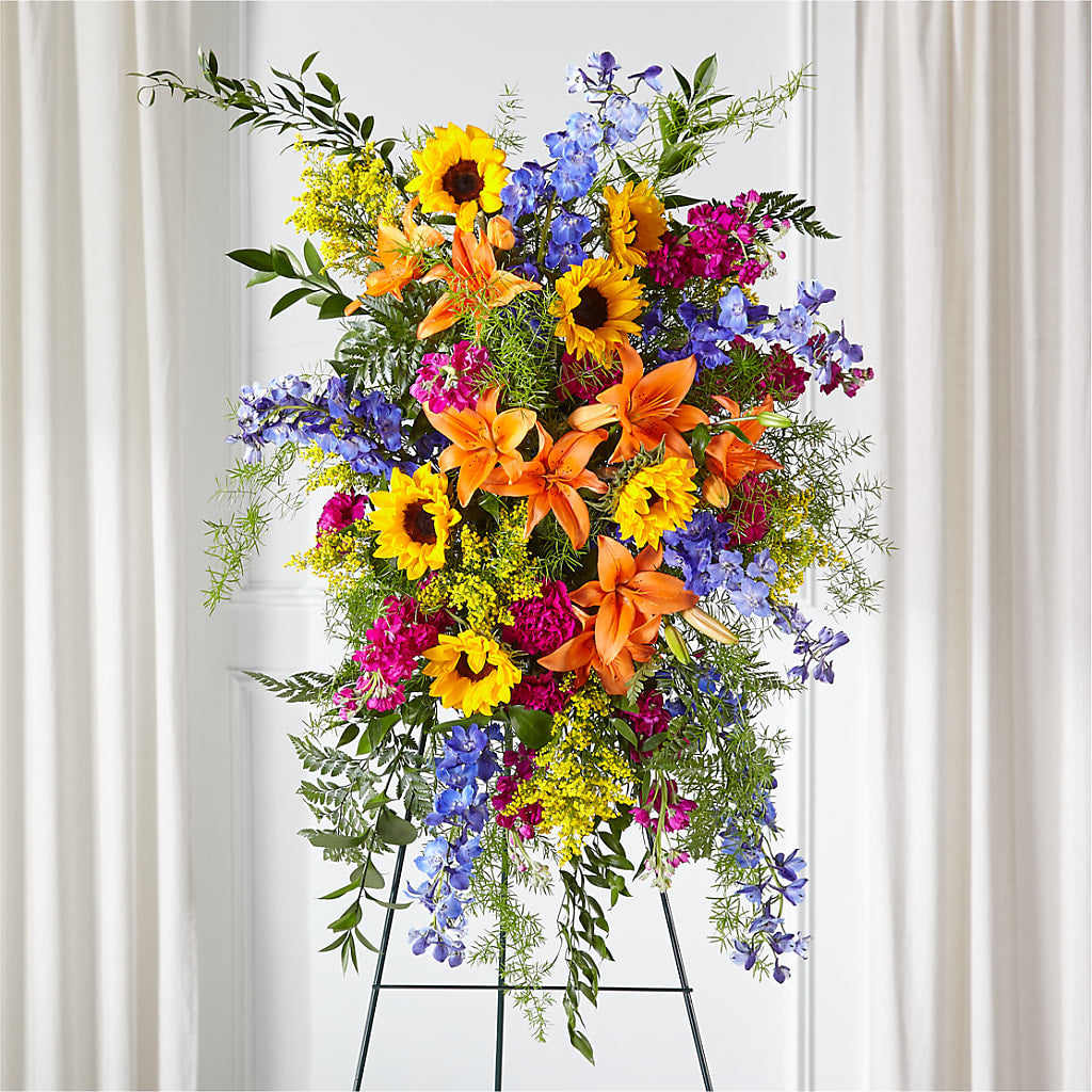 Sunlit Memories Standing Spray (Standard) – Liberty Flower Farm, Forest VA