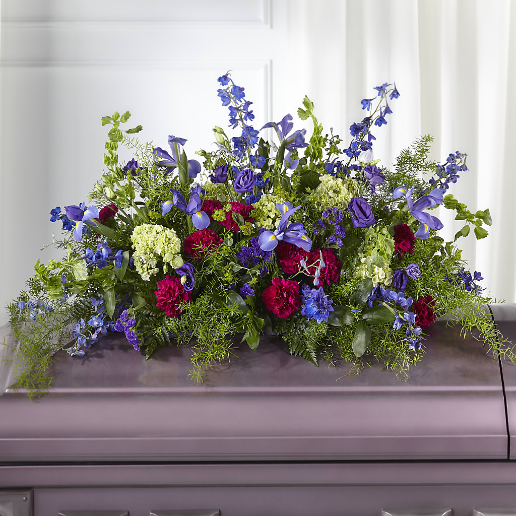 Always Treasured Casket Spray – Liberty Flower Farm, Forest VA