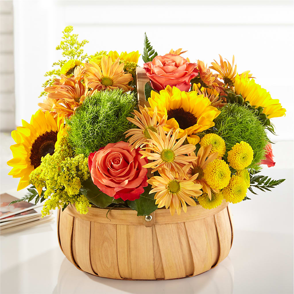 Harvest Sunflower Basket – Liberty Flower Farm, Forest VA