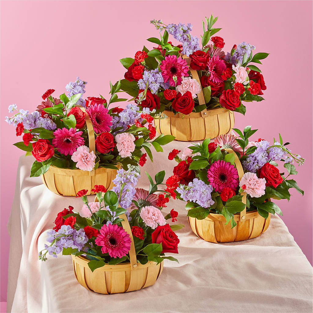 Pink Picnic Basket – Liberty Flower Farm, Forest VA