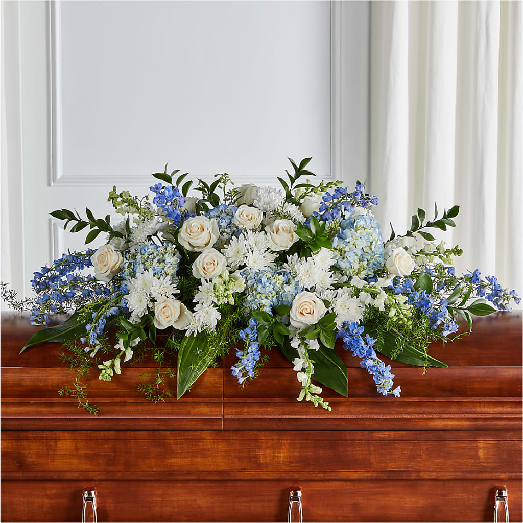 Timeless Essence Casket Spray – Liberty Flower Farm, Forest VA
