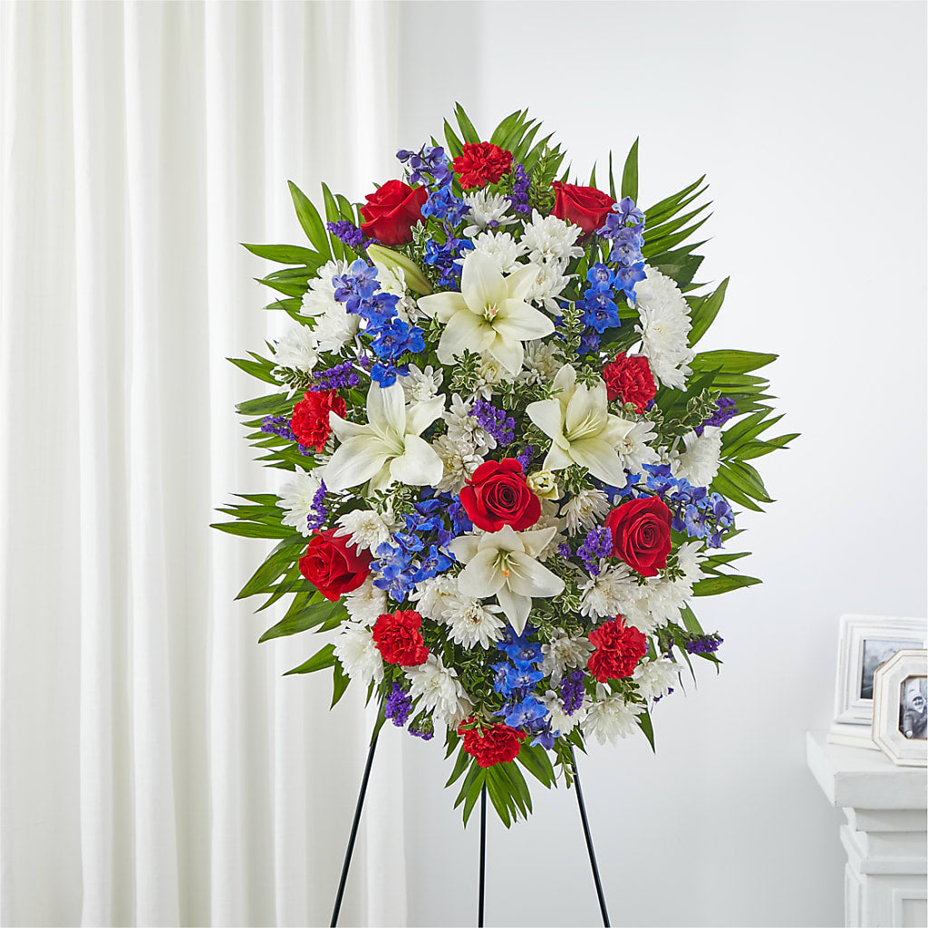 Cherished Service Standing Spray – Liberty Flower Farm, Forest VA