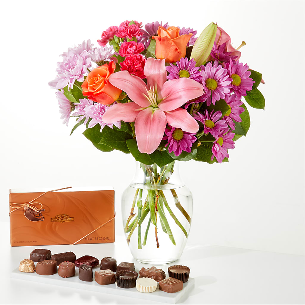 One and Only Bouquet and Chocolate Bundle – Liberty Flower Farm, Forest VA