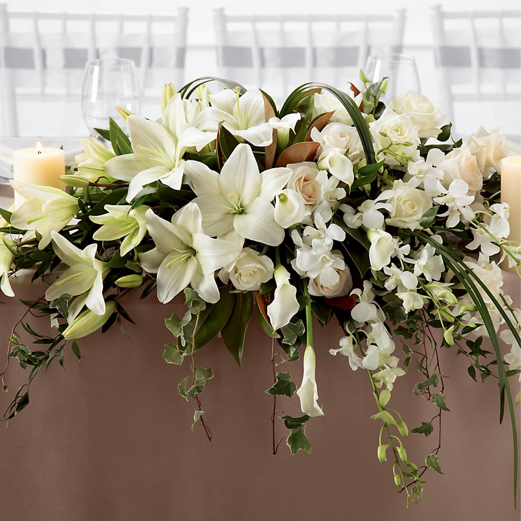 White Linen Arrangement – Liberty Flower Farm, Forest VA