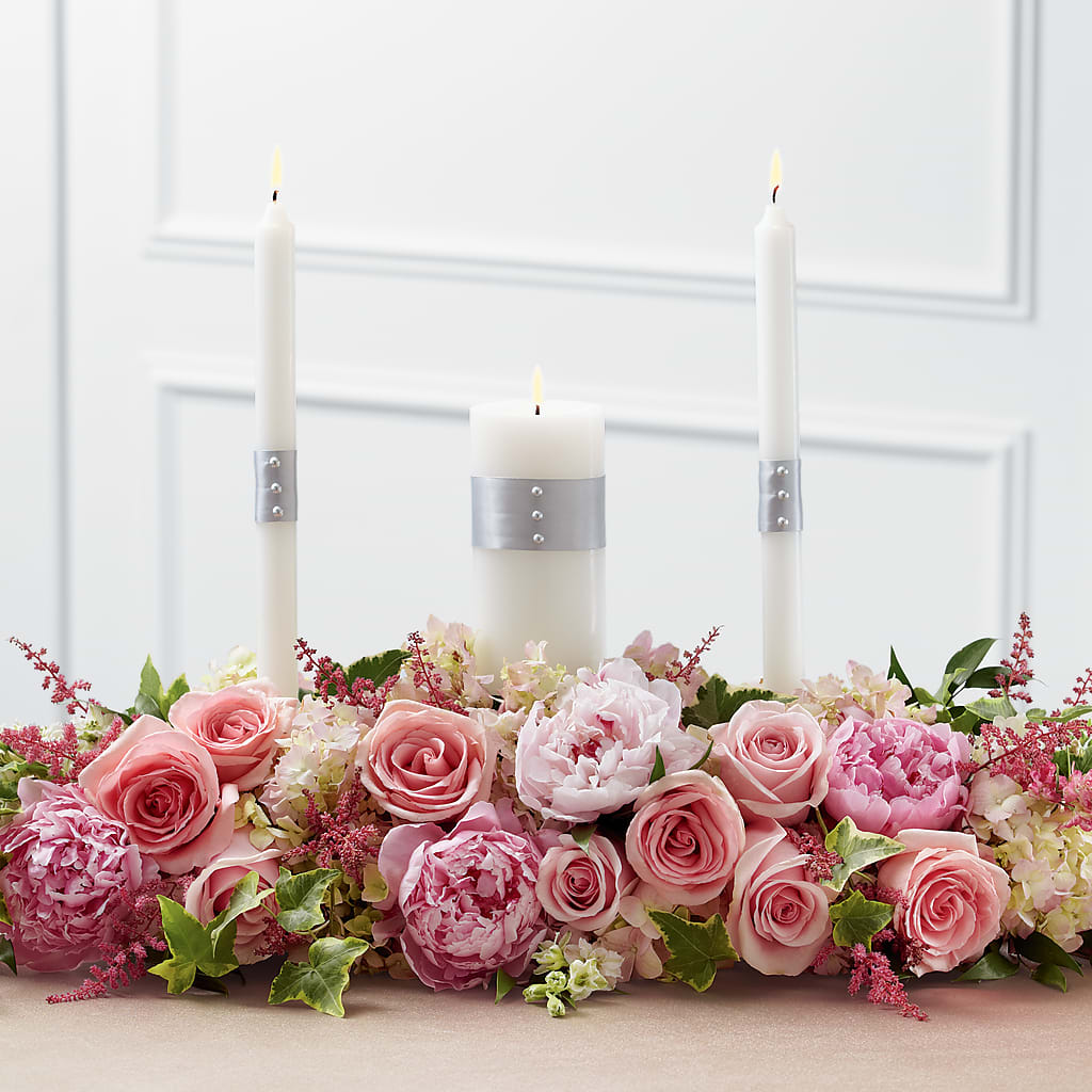 Worldwide Romance Unity Candle Arrangement – Liberty Flower Farm, Forest VA