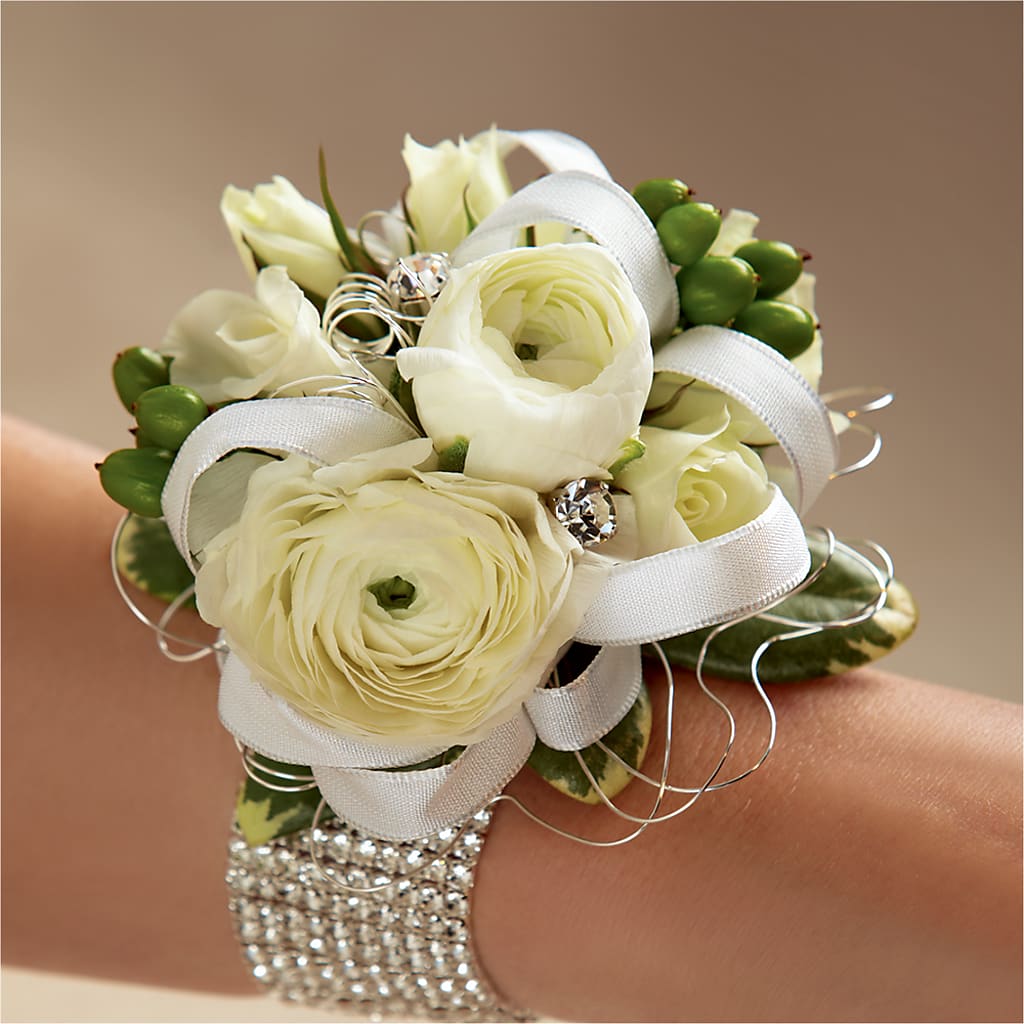 White Wedding Corsage – Liberty Flower Farm, Forest VA