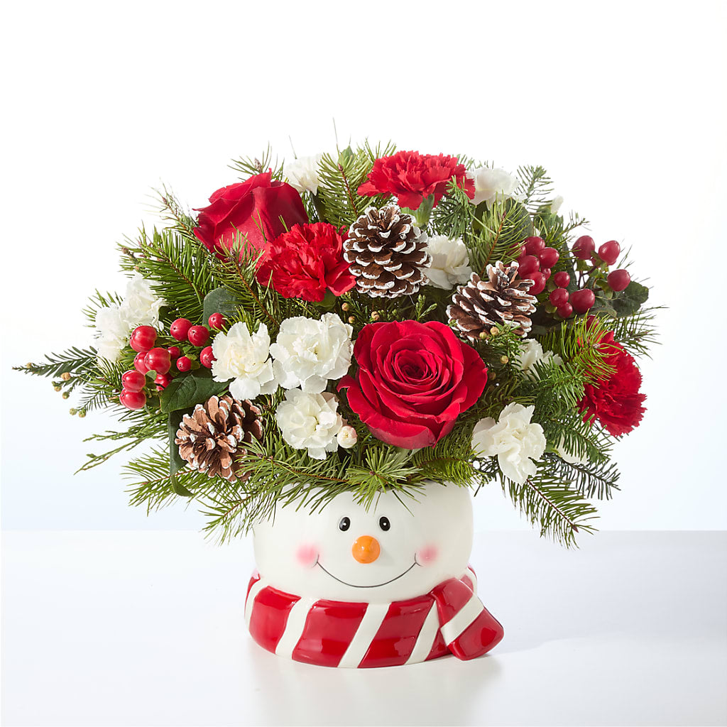 Jolly Snowman Bouquet –  Liberty Flower Farm, Forest VA