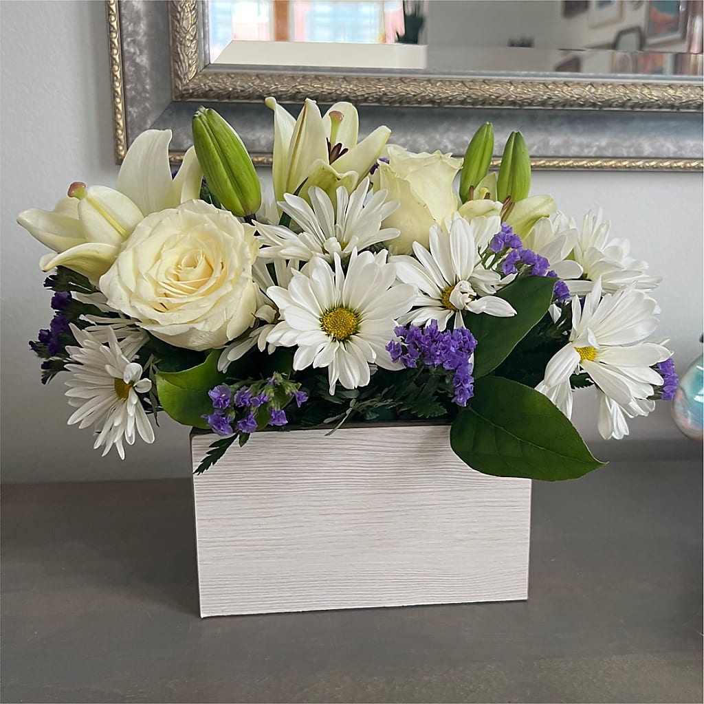 Beyond Blue Box Bouquet –  Liberty Flower Farm, Forest VA