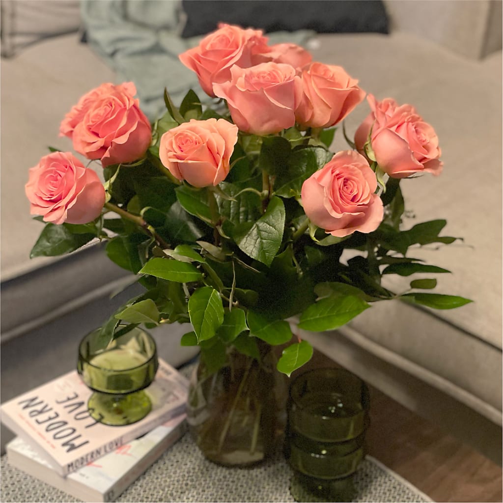 Long Stem Pink Rose Bouquet –  Liberty Flower Farm, Forest VA