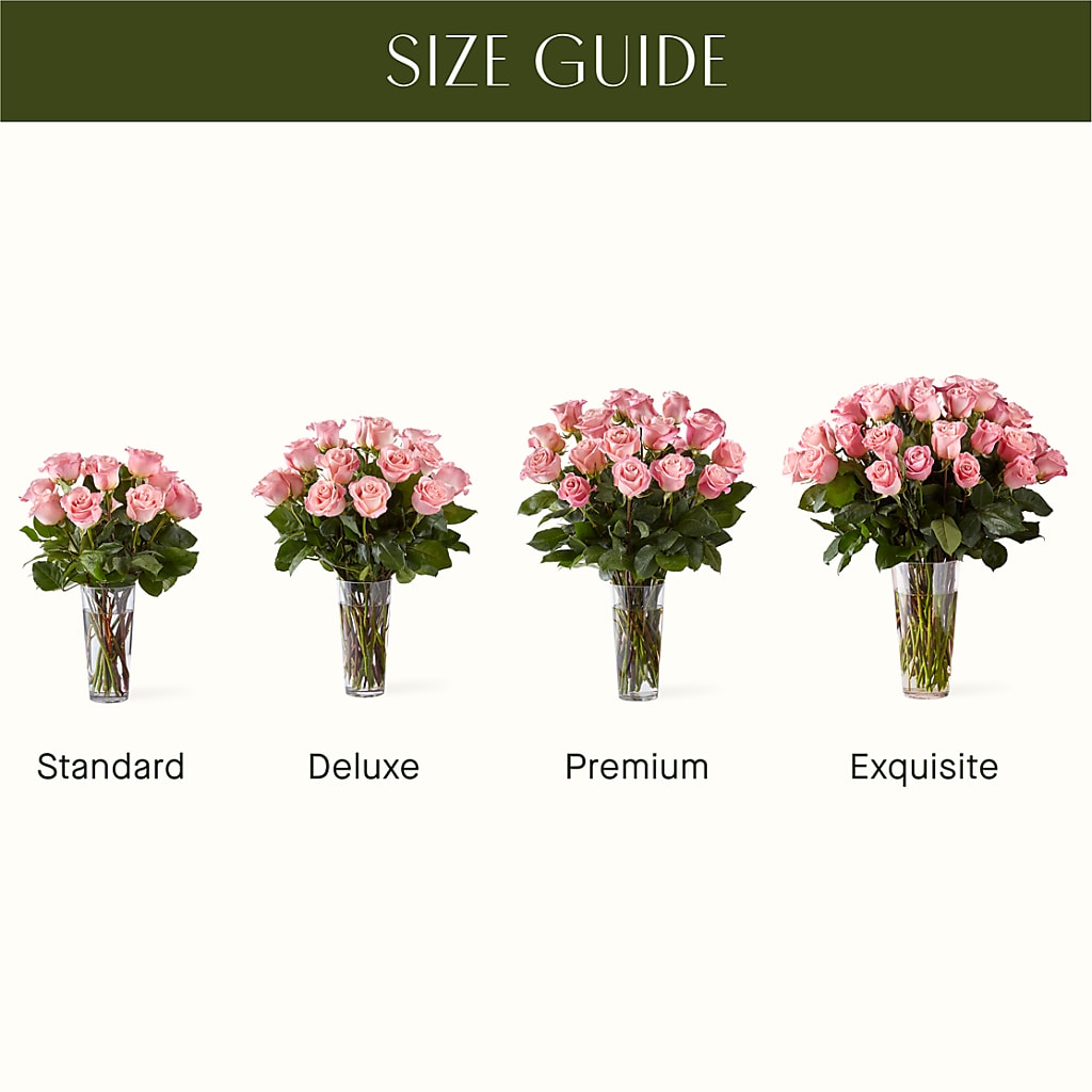 Long Stem Pink Rose Bouquet –  Liberty Flower Farm, Forest VA