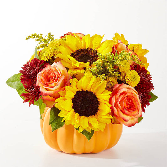 Golden Gourd Pumpkin Bouquet –  Liberty Flower Farm, Forest VA