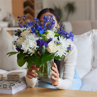 Cerulean Waves Bouquet –  Liberty Flower Farm, Forest VA