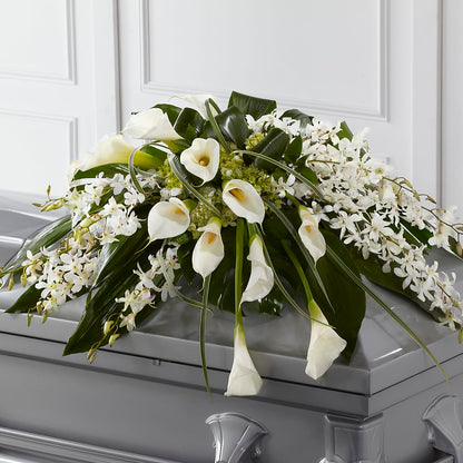 Angel Wings Casket Spray –  Liberty Flower Farm, Forest VA