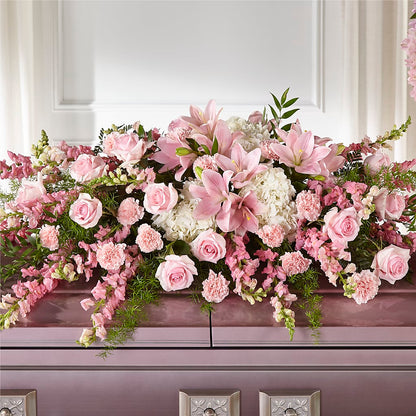 Life & Remembrance Casket Spray –  Liberty Flower Farm, Forest VA