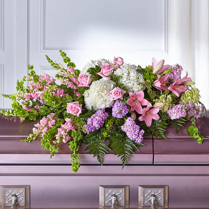 Life's Gratitude Casket Spray –  Liberty Flower Farm, Forest VA