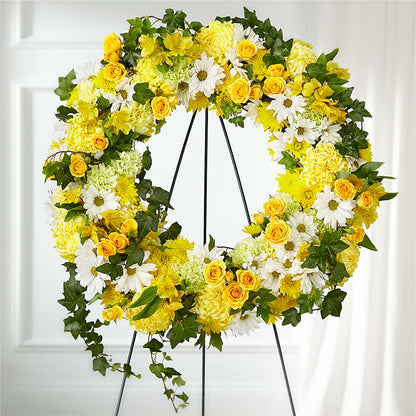 Golden Remembrance Wreath –  Liberty Flower Farm, Forest VA