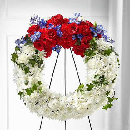 Patriotic Passion Wreath –  Liberty Flower Farm, Forest VA