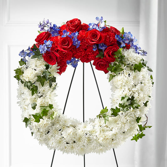 Patriotic Passion Wreath –  Liberty Flower Farm, Forest VA