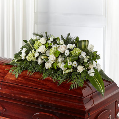 Hopeful Gesture Casket Spray –  Liberty Flower Farm, Forest VA