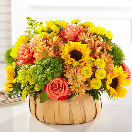 Harvest Sunflower Basket –  Liberty Flower Farm, Forest VA
