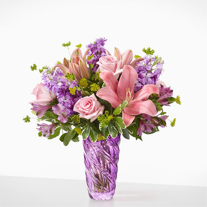 Precious Petals Bouquet with Luxe Swirl Vase –  Liberty Flower Farm, Forest VA