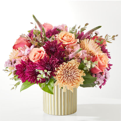 Berry Cobbler Bouquet with Ivory Vase –  Liberty Flower Farm, Forest VA
