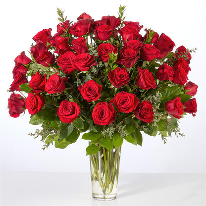 Forever Yours Fifty Stem Red Rose Bouquet –  Liberty Flower Farm, Forest VA