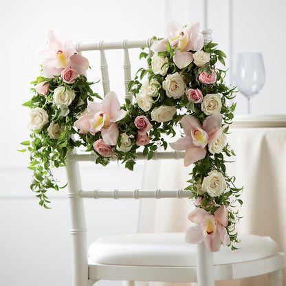 Orchid Rose Chair Décor –  Liberty Flower Farm, Forest VA